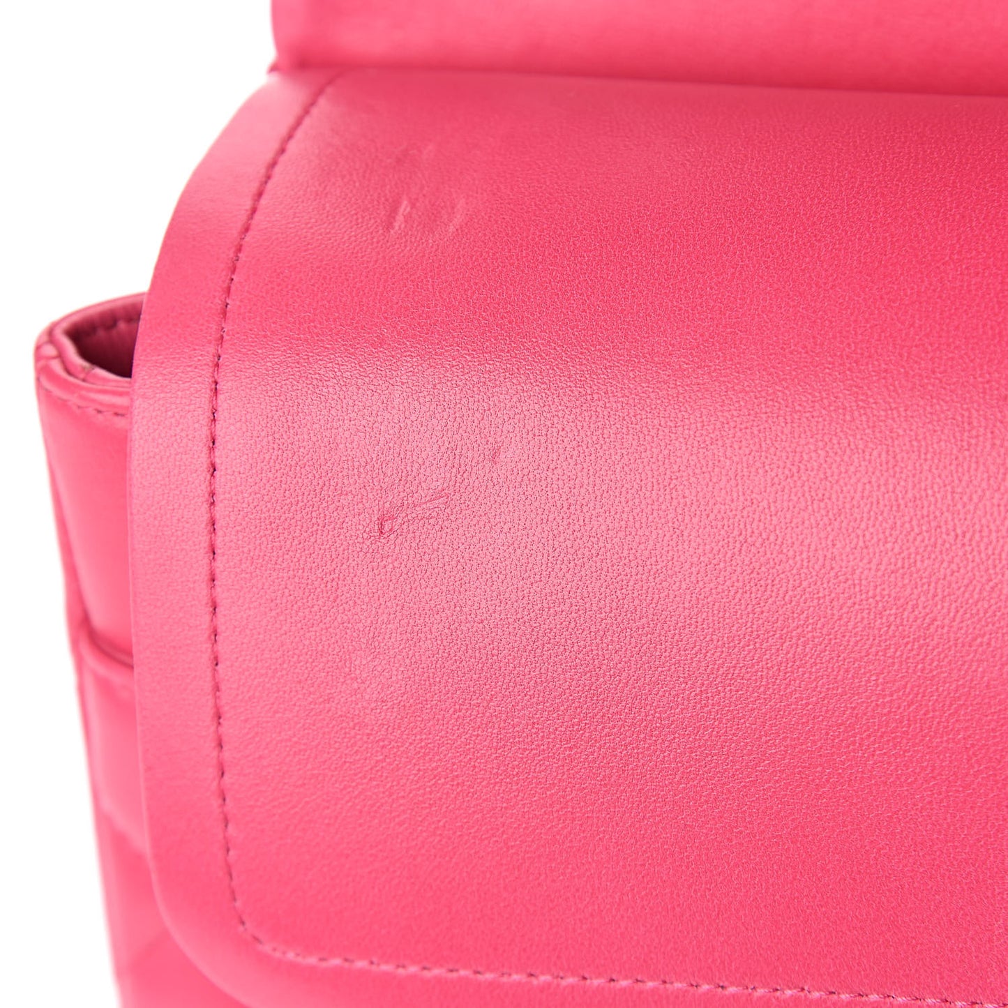 Lambskin Quilted Jumbo Double Flap Dark Pink