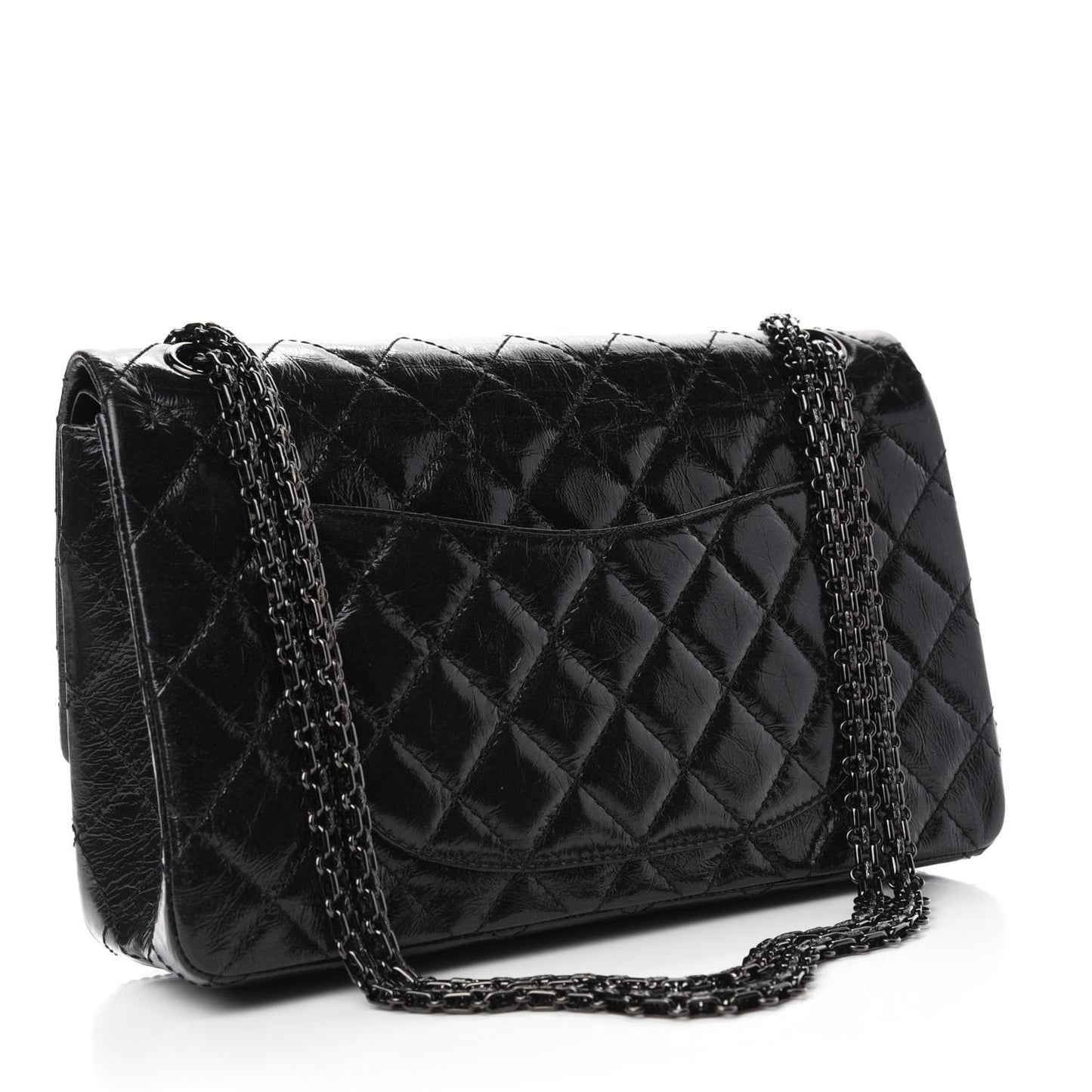 Glazed Calfskin Quilted 2.55 Reissue 226 Flap So Black