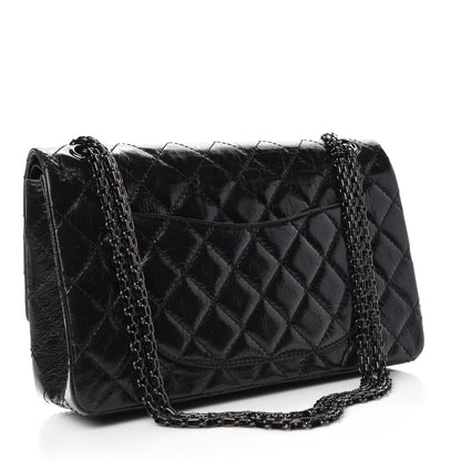 Chanel Glazed Calfskin Quilted 2.55 Reissue 226 Flap So Black 3 of 11