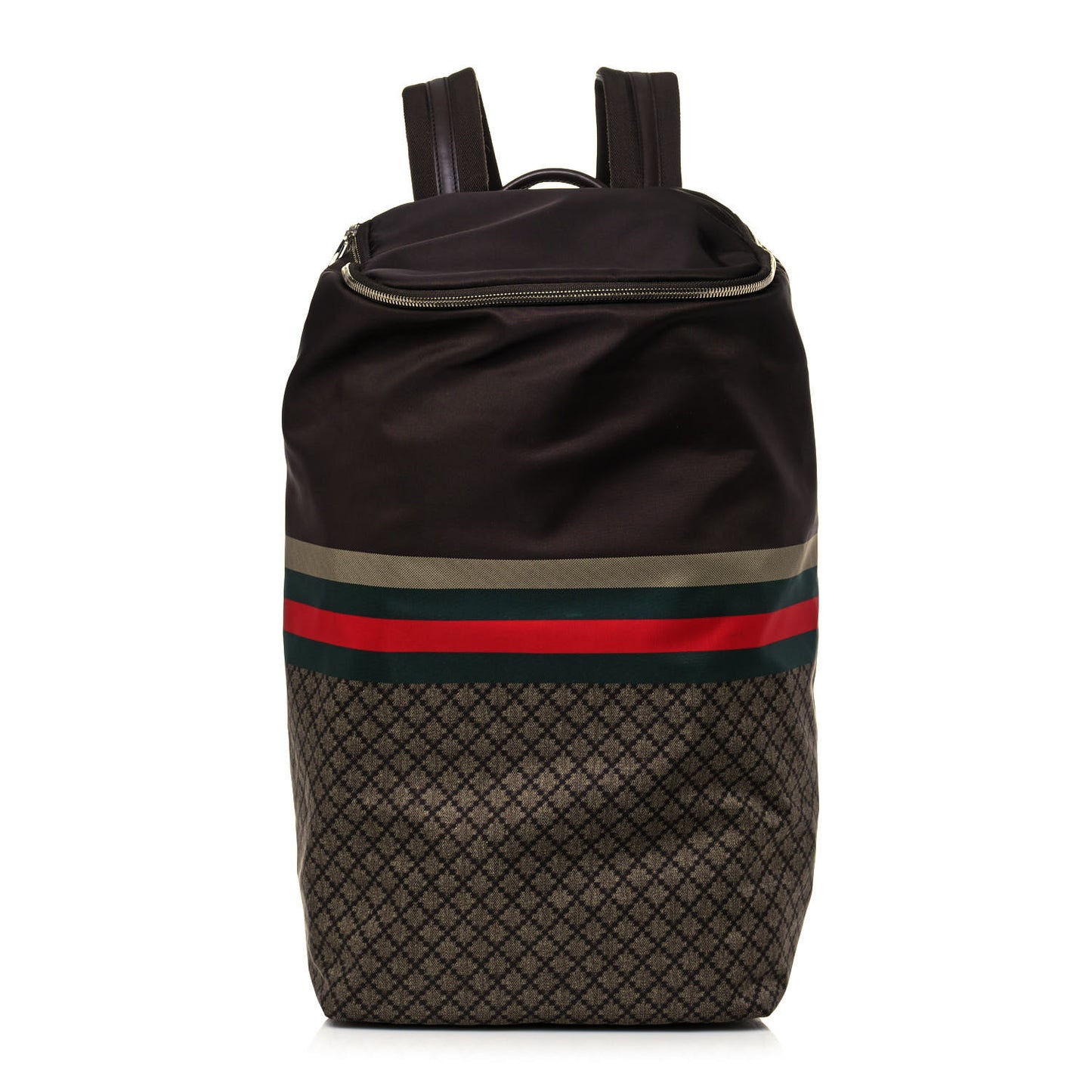 Nylon Diamante Backpack Brown