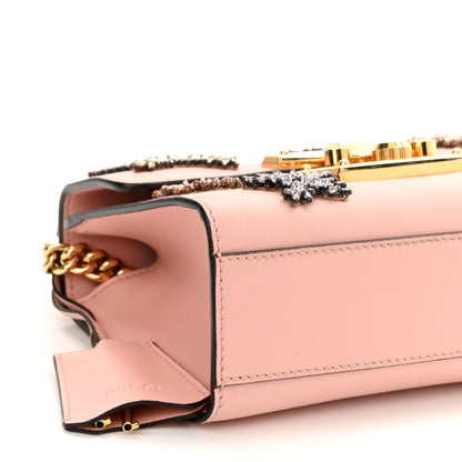 Gucci Calfskin Crystal Star Embroidered Small Padlock Shoulder Bag Perfect Pink Multicolor 8 of 9