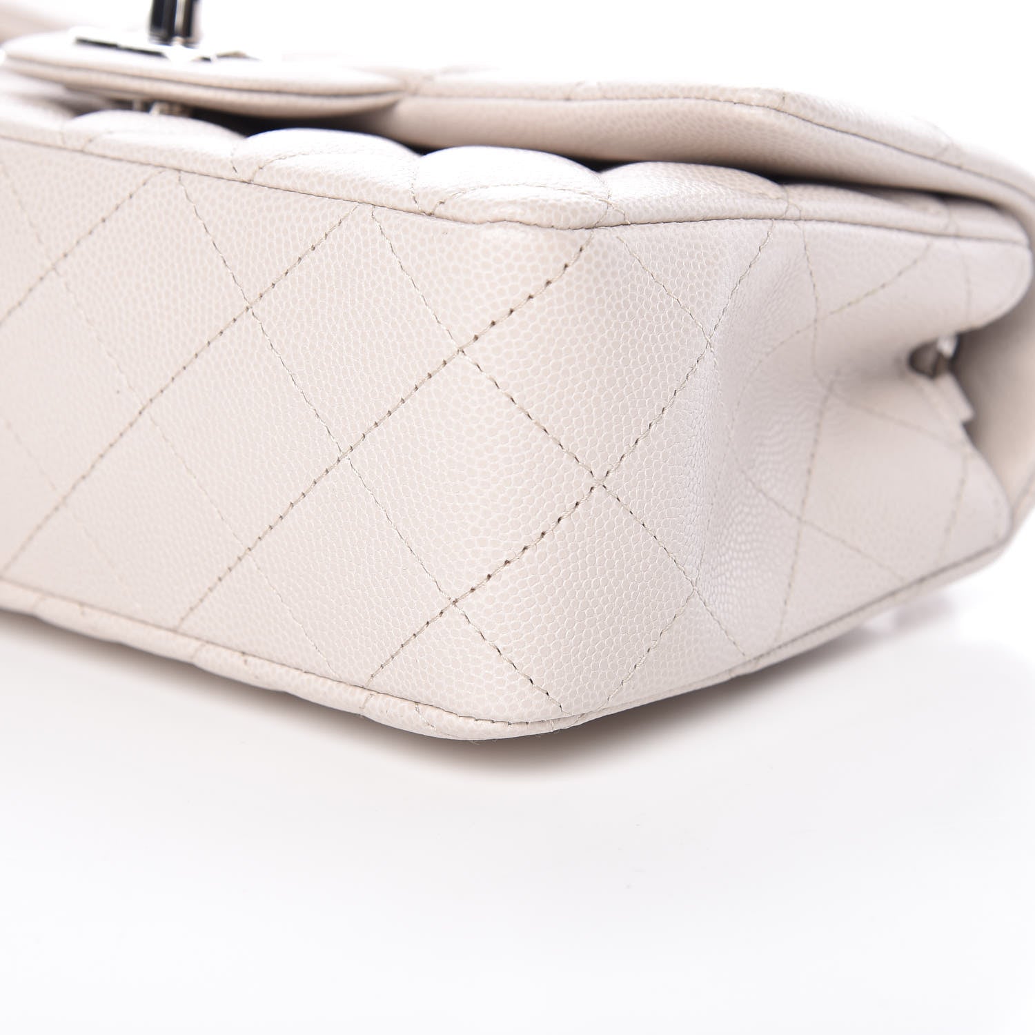 Chanel Caviar Quilted Mini Rectangular Flap Ivory 6 of 10