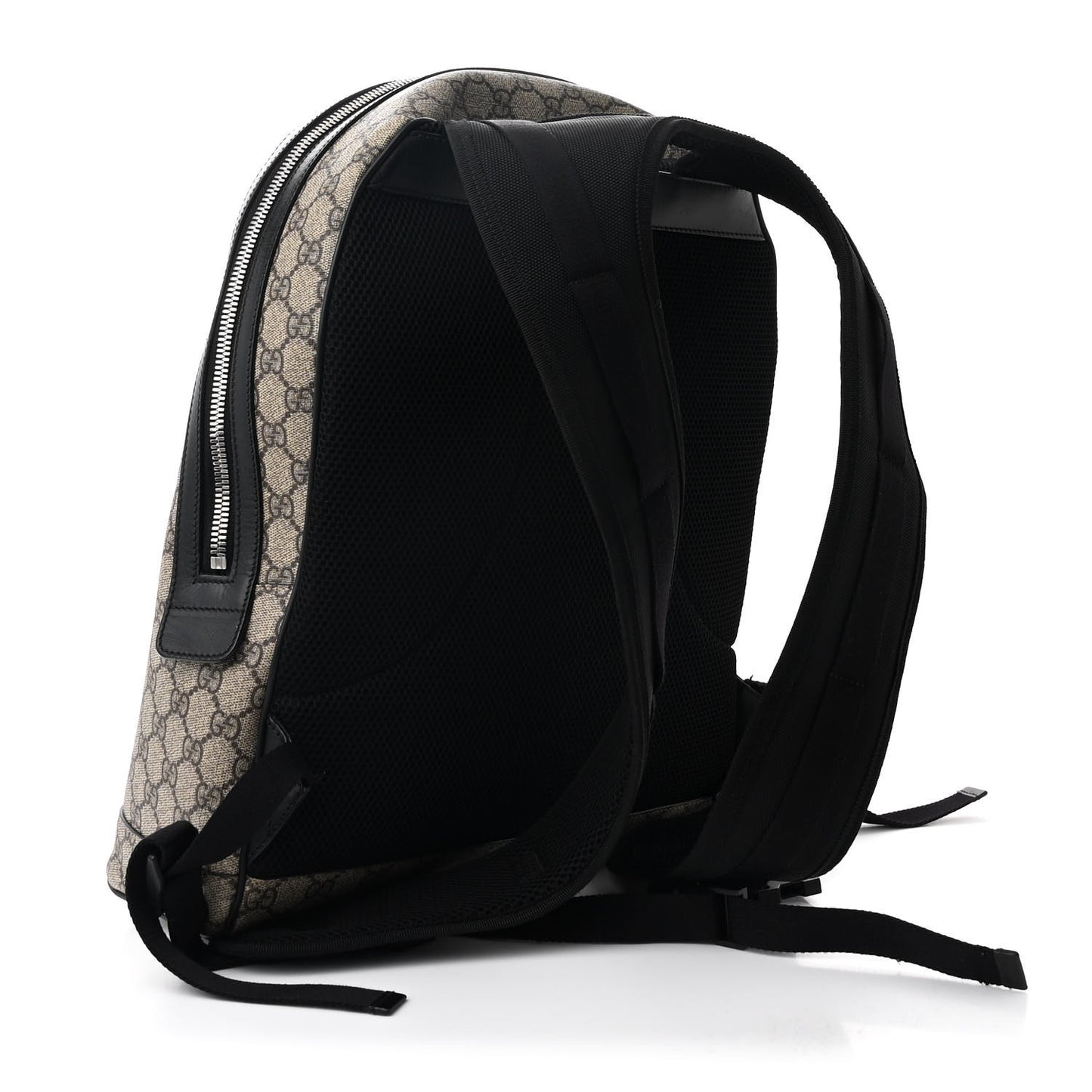 GG Supreme Monogram Web Dome Backpack Black