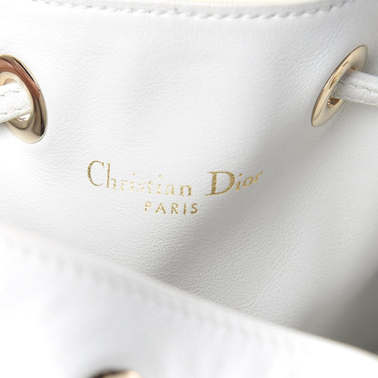 Christian Dior Calfskin Paradise Bubble Bucket Bag White 6 of 13