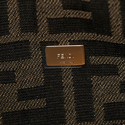 Fendi Fabric Jacquard FF 1974 Mini Baguette Tobacco Moro Black 5 of 9