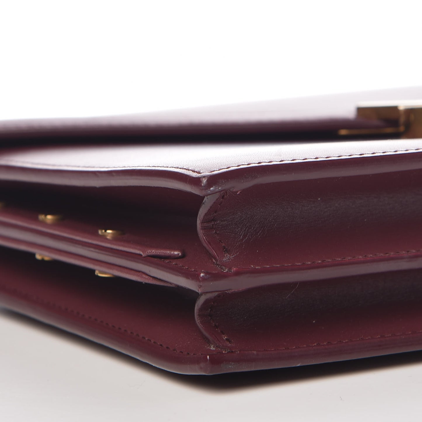 Smooth Calfskin Monogram Cassandra Clasp Bag Rouge Legion