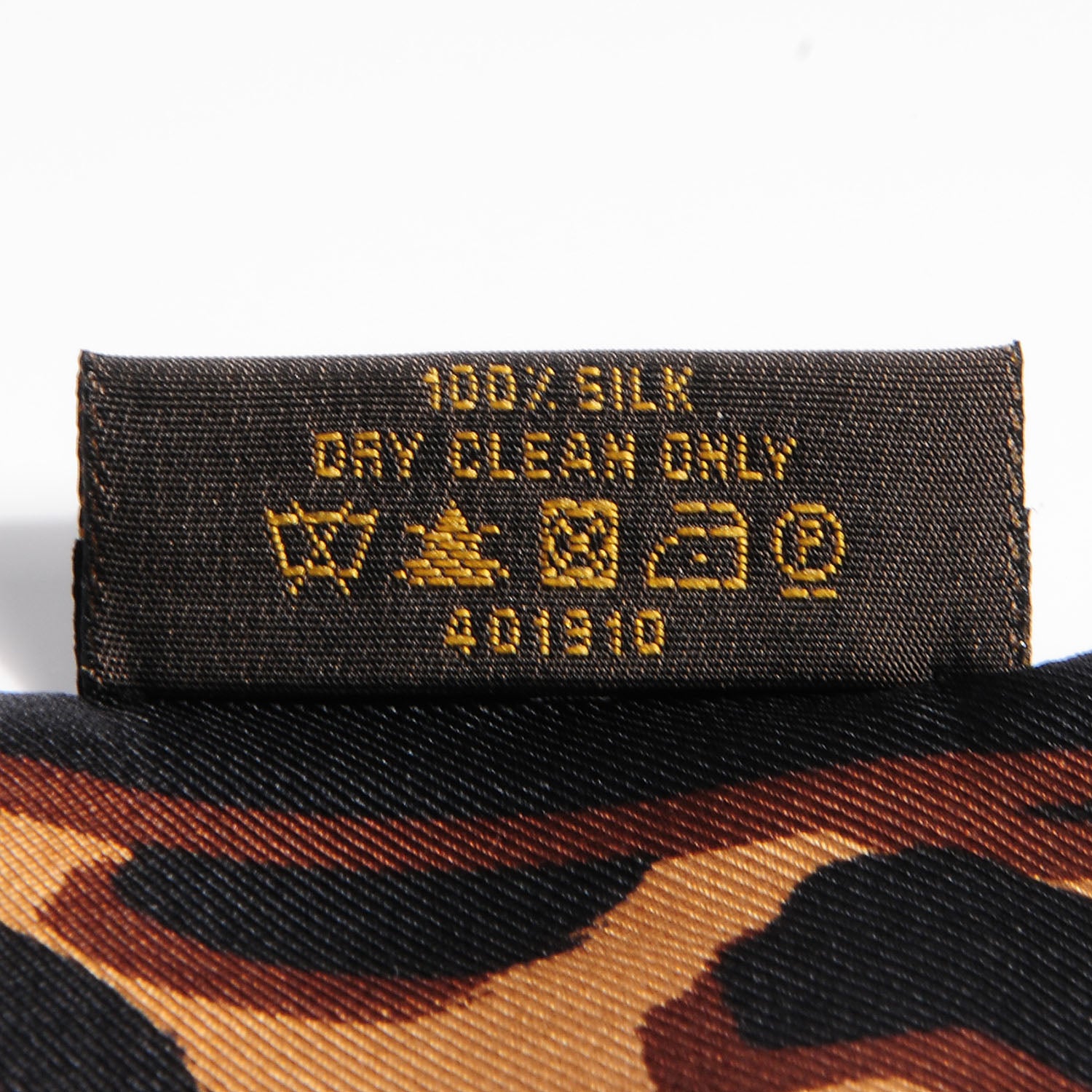 Louis Vuitton Silk Leopard Bandeau Scarf Marron 5 of 5