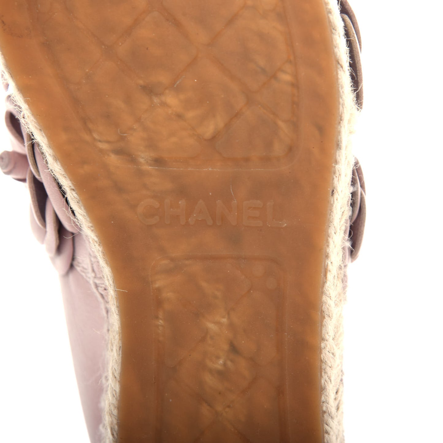 Lambskin Camellia CC Espadrilles 36 Pink
