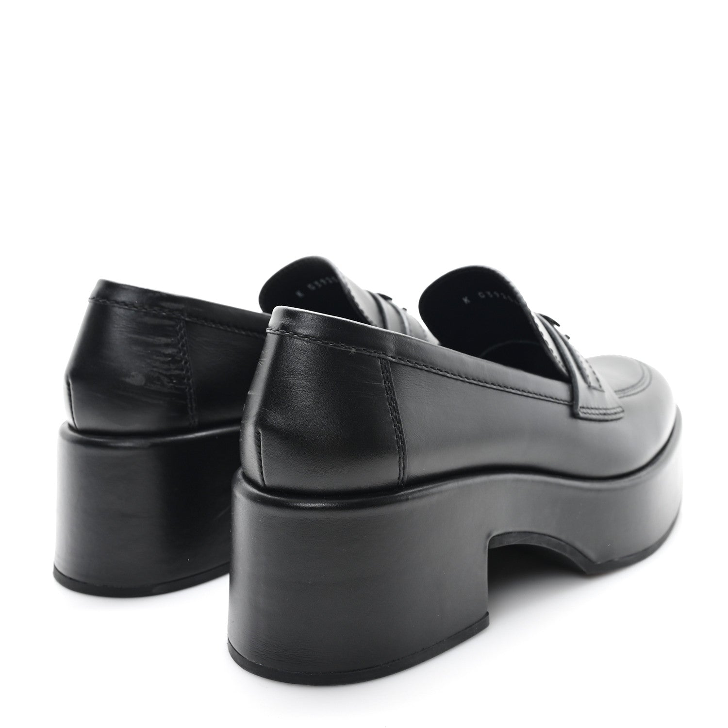 Chanel Calfskin CC Platform Loafers 38 Black 4 of 11