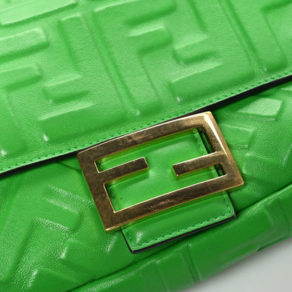 Fendi Nappa FF 1974 Embossed Baguette Tomatillo 11 of 11