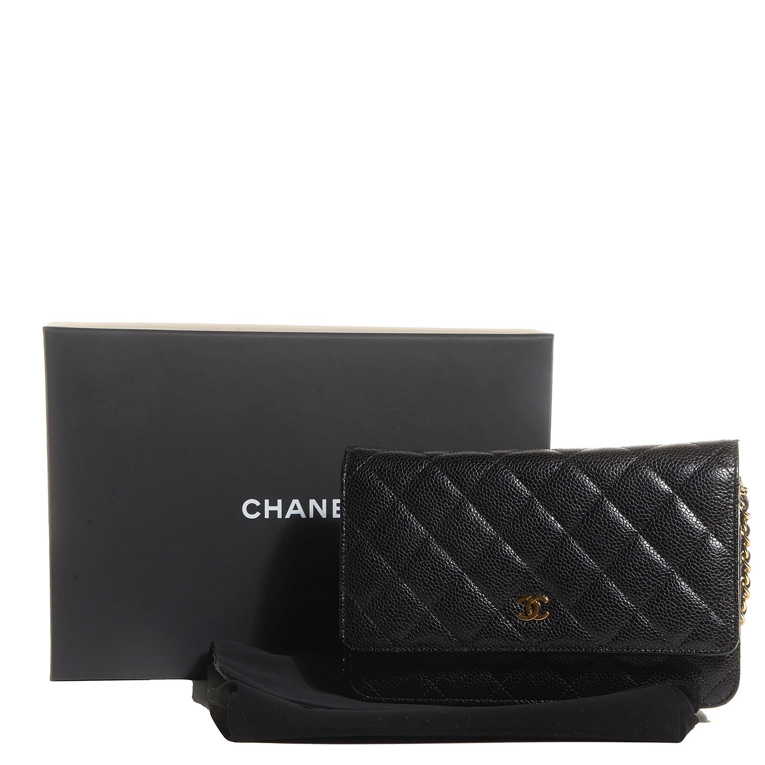 Chanel Caviar Quilted Wallet On Chain WOC Black 9 of 9