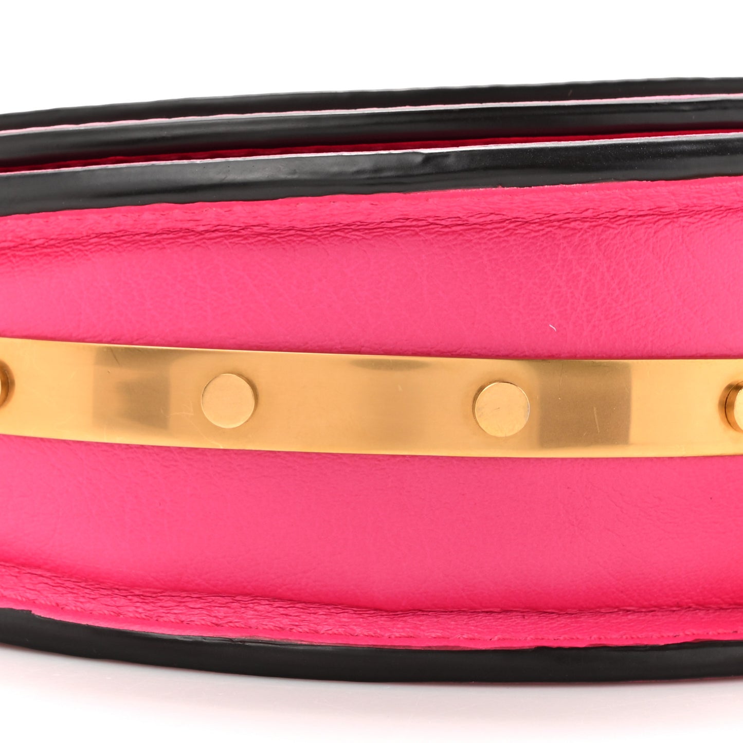 Calfskin Small Nile Bracelet Minaudiere Bag Fuchsia Rose