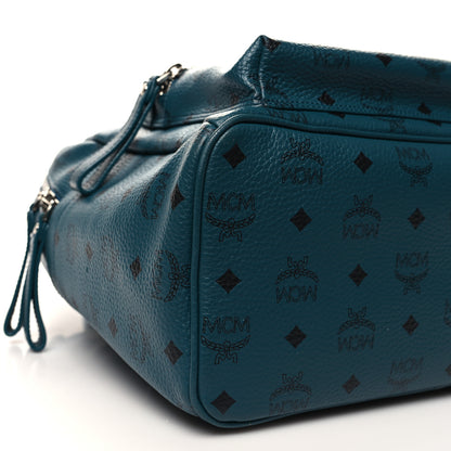 MCM Visetos Large Side Studs Stark Backpack Teal 8 of 10