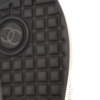 Chanel Calfskin Suede Crystal Womens CC Sneakers 40 White 8 of 8