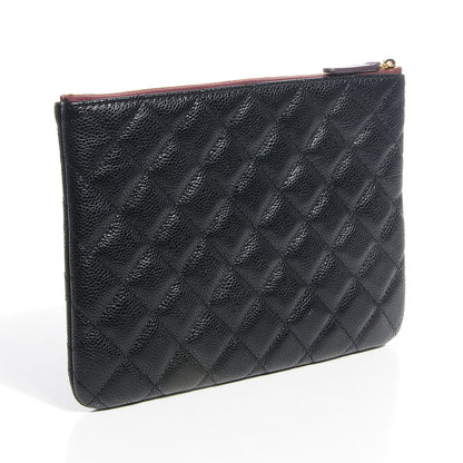 Chanel Caviar Quilted Medium Cosmetic Case Black 3 of 8