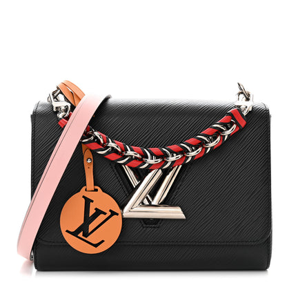 Louis Vuitton Epi Twist Braided Strap Shoulder Bag MM Black 1 of 12