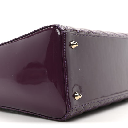 Christian Dior Patent Cannage Medium Lady Dior Purple 9 of 10