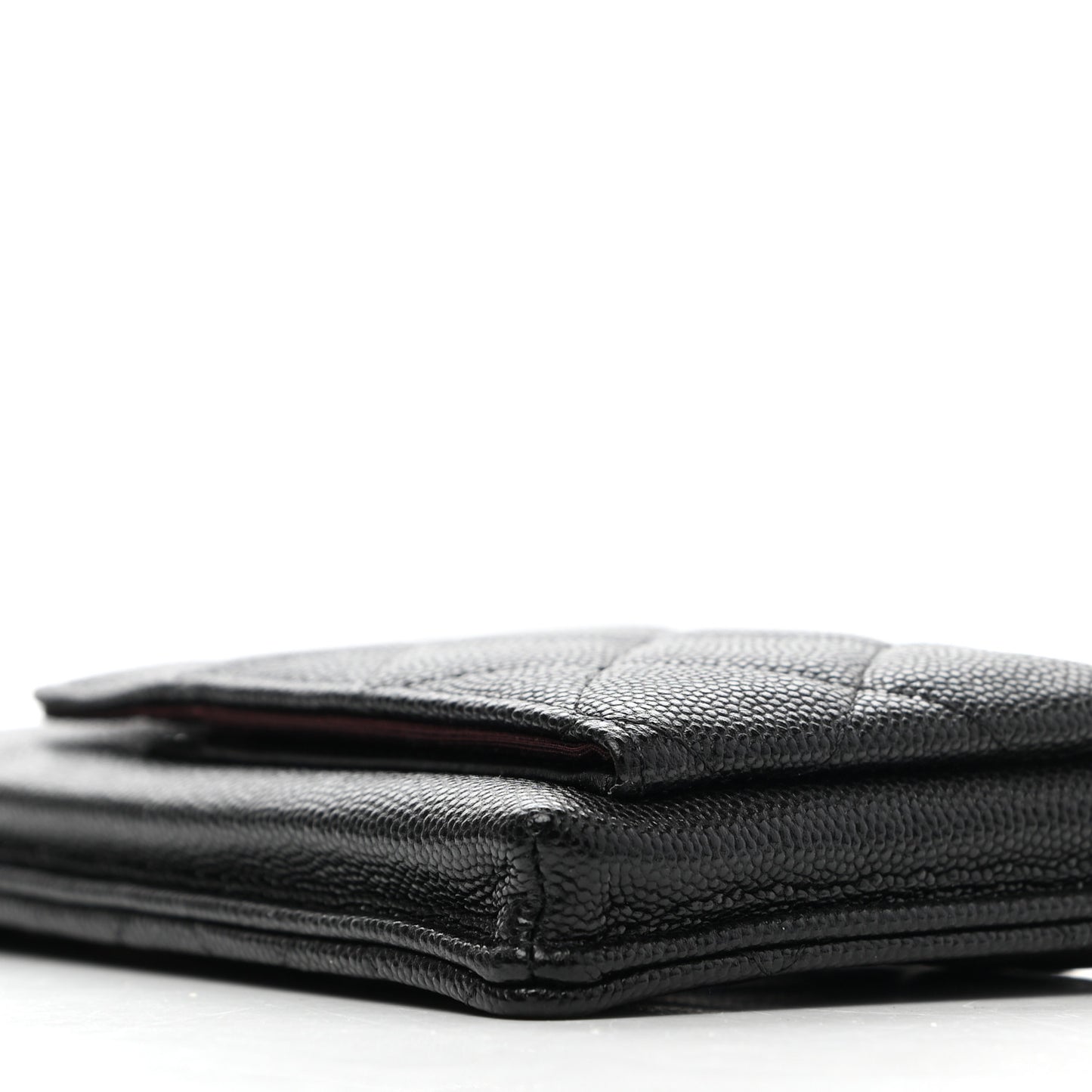 Caviar Quilted CC Phone Holder Black