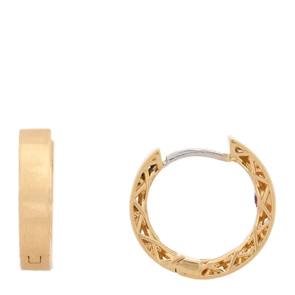 Roberto Coin 18K Yellow Gold Huggie Hoop Earrings 1 of 4