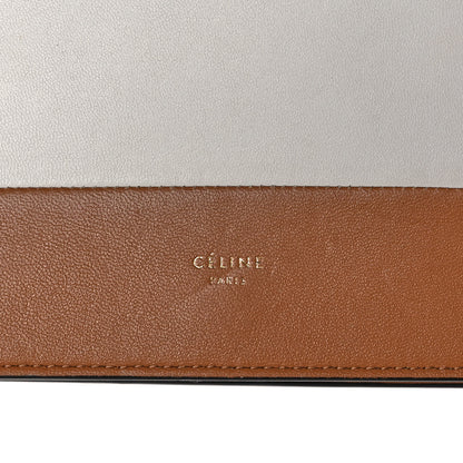 Celine Smooth Lambskin Frame Evening Chain Clutch Tan Optic White 7 of 9