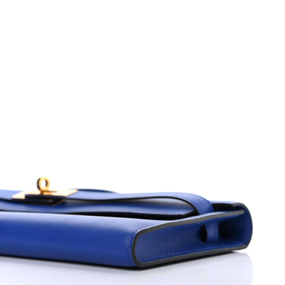 Hermes Swift Kelly Cut Clutch Pochette Bleu Electrique 9 of 11