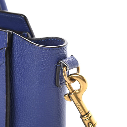 Celine Drummed Calfskin Nano Luggage Indigo 13 of 16