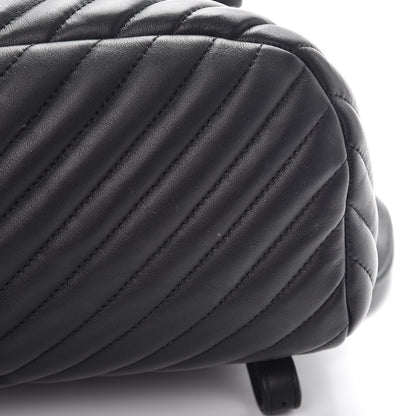 Chanel Calfskin Chevron Quilted Large Urban Spirit Backpack Black 9 of 11
