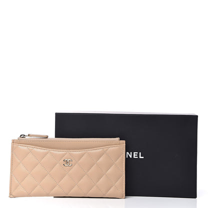 Chanel Caviar Quilted Classic Zip Pouch Beige 8 of 8