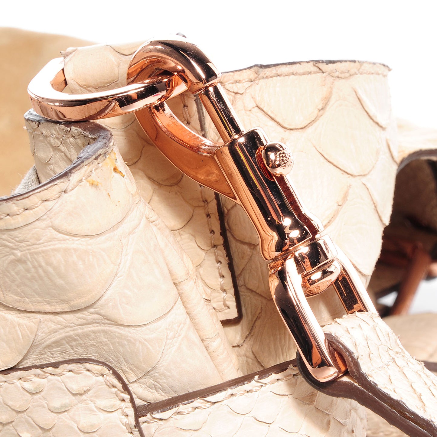 Silky Snake Print Alexa Medium Beige