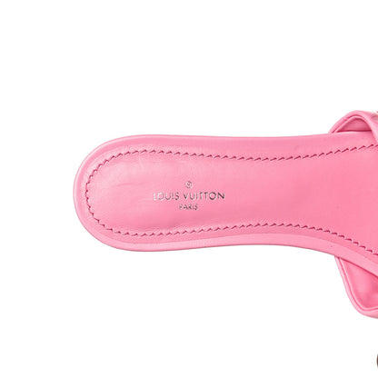 Louis Vuitton Lambskin Embossed Monogram Revival Flat Mules 36 Rose Pop 7 of 10