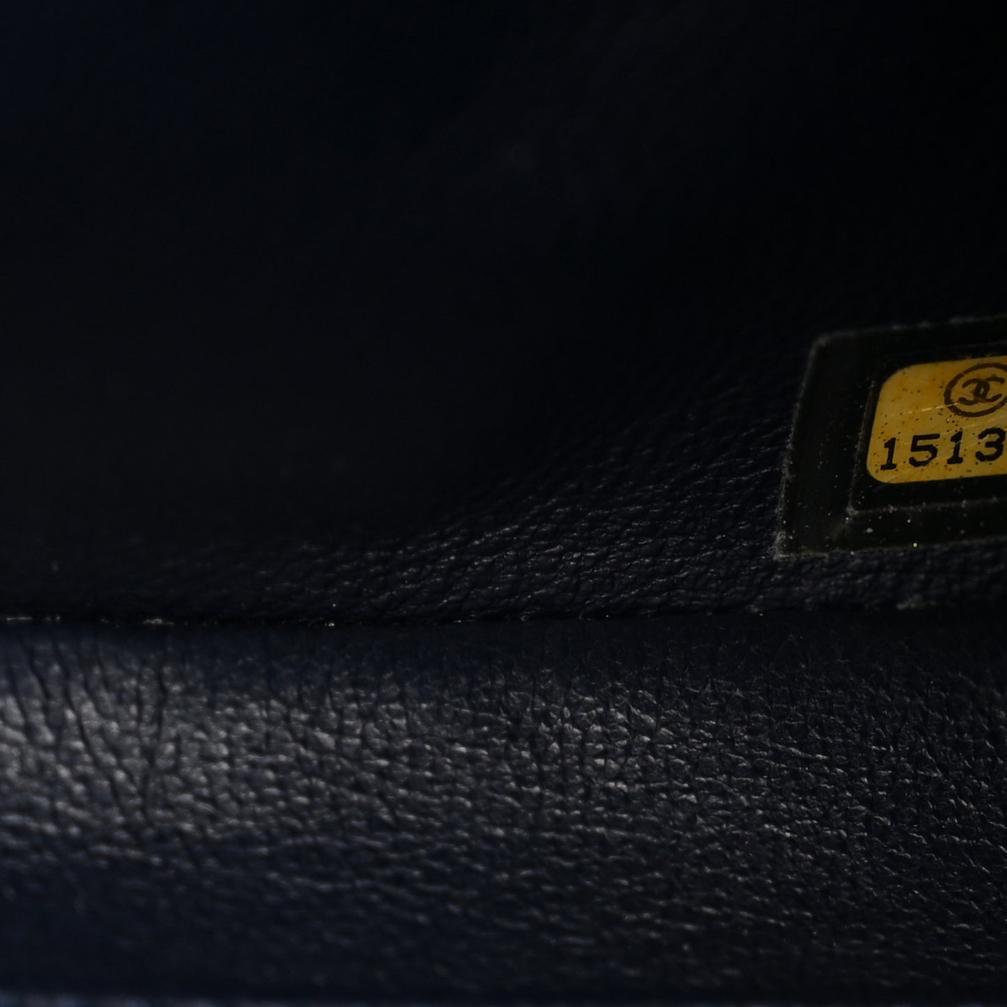 Caviar Quilted Clutch With Chain Flap Navy Blue