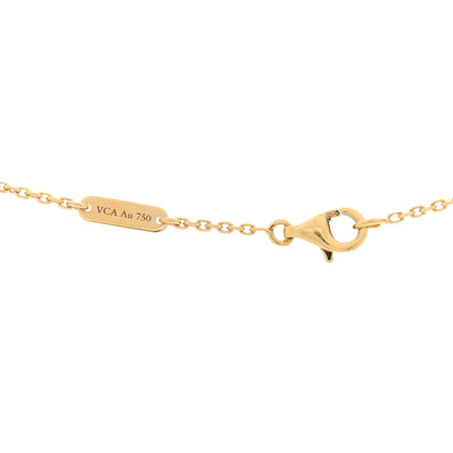 Van Cleef & Arpels 18K Yellow Gold Mother of Pearl Vintage Alhambra Pendant Necklace 4 of 4