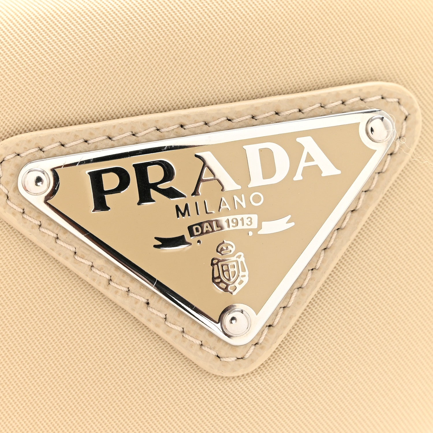 Prada Re-Nylon Triangle Logo Headband Deserto 5 of 8