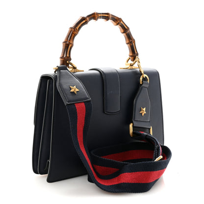 Gucci Moon Calfskin Bamboo Web Medium Dionysus Top Handle Bag Blue Emerald Hibiscus Red 3 of 10