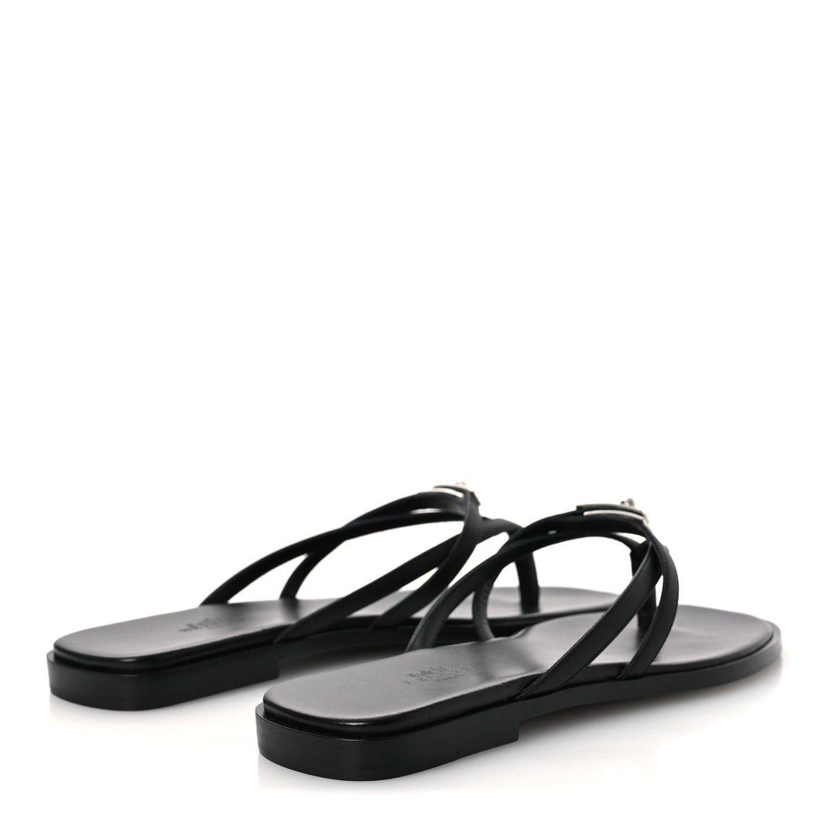 Hermes Calfskin Miss Sandals 39 Black 5 of 11