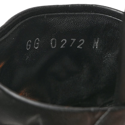 Louis Vuitton Lambskin Embossed Monogram Revival High Heel Mules 37.5 Black 7 of 10