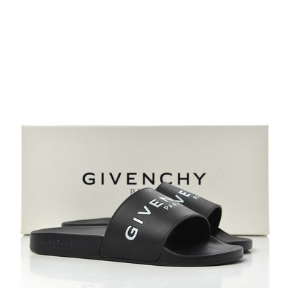 Givenchy Rubber Logo Mens Pool Slide Sandals 41 Black 9 of 9