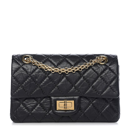 Chanel Aged Calfskin Quilted 2.55 Reissue Mini Flap Black 1 of 11