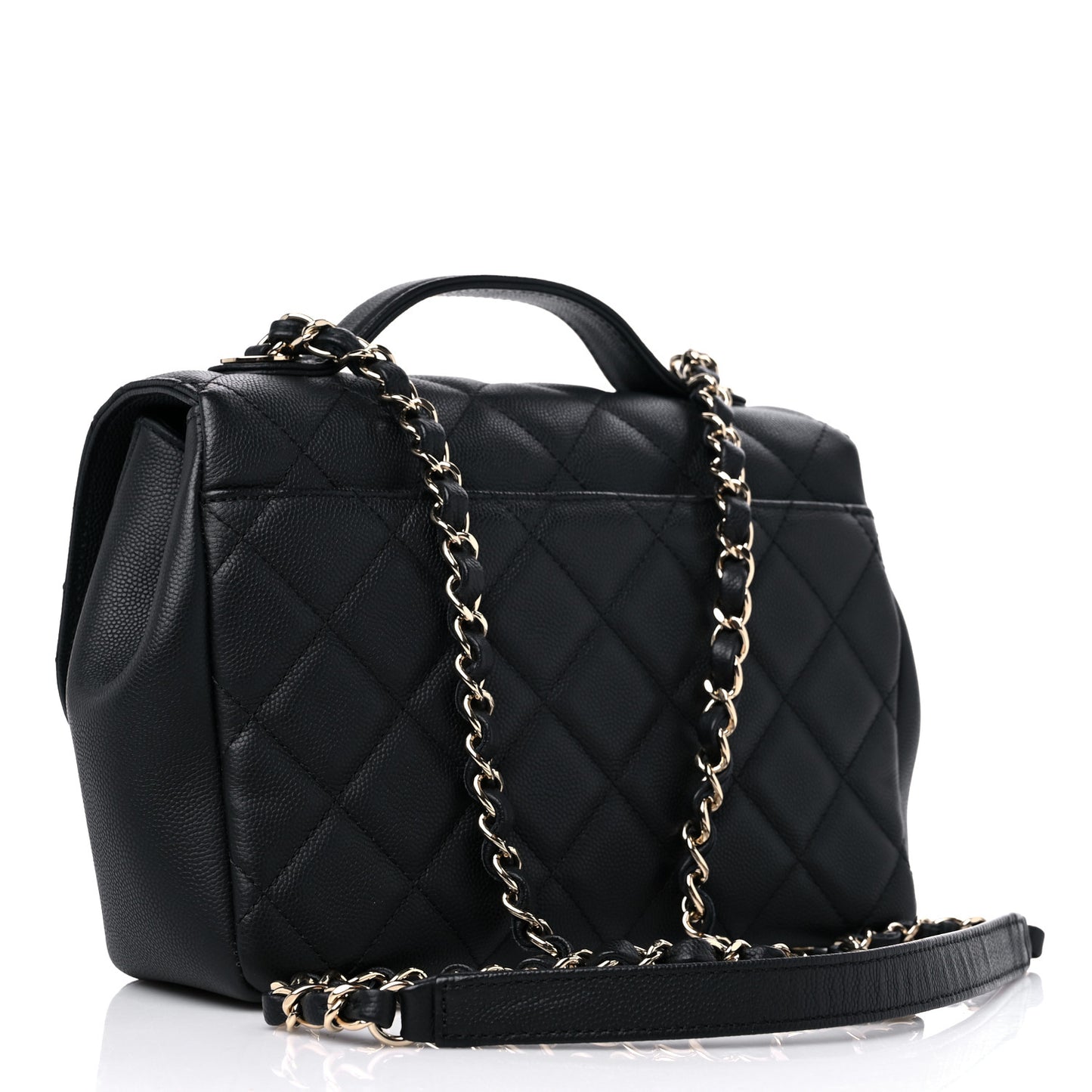 Caviar Quilted Medium Business Affinity Flap Black