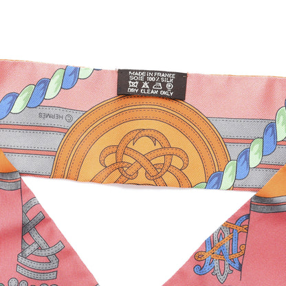 Hermes Silk Grande Tenue Twilly Vert Orange Corail 2 of 5