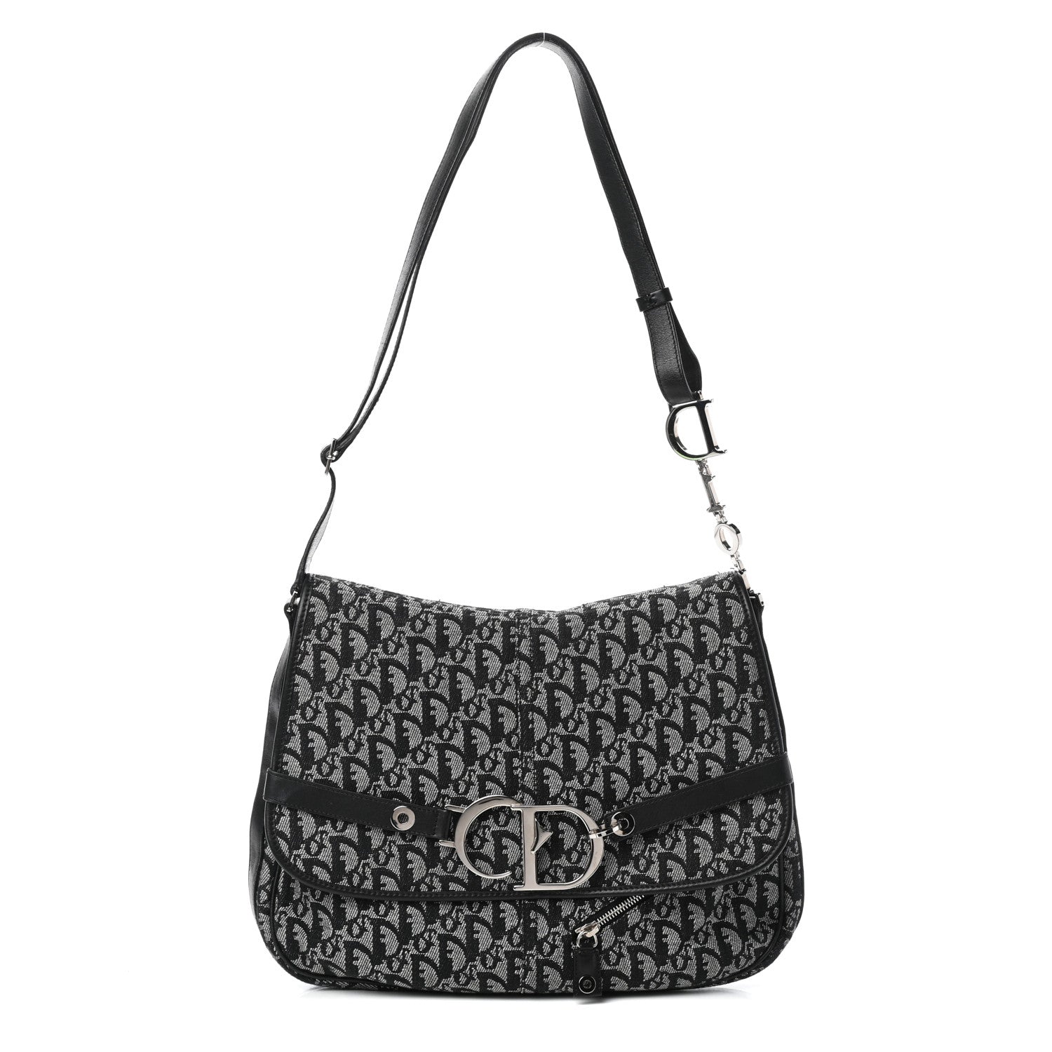 Christian Dior Monogram Flap Messenger Navy Blue 1 of 9