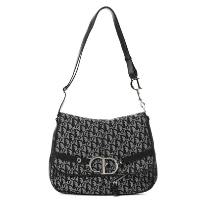 Christian Dior Monogram Flap Messenger Navy Blue 1 of 9