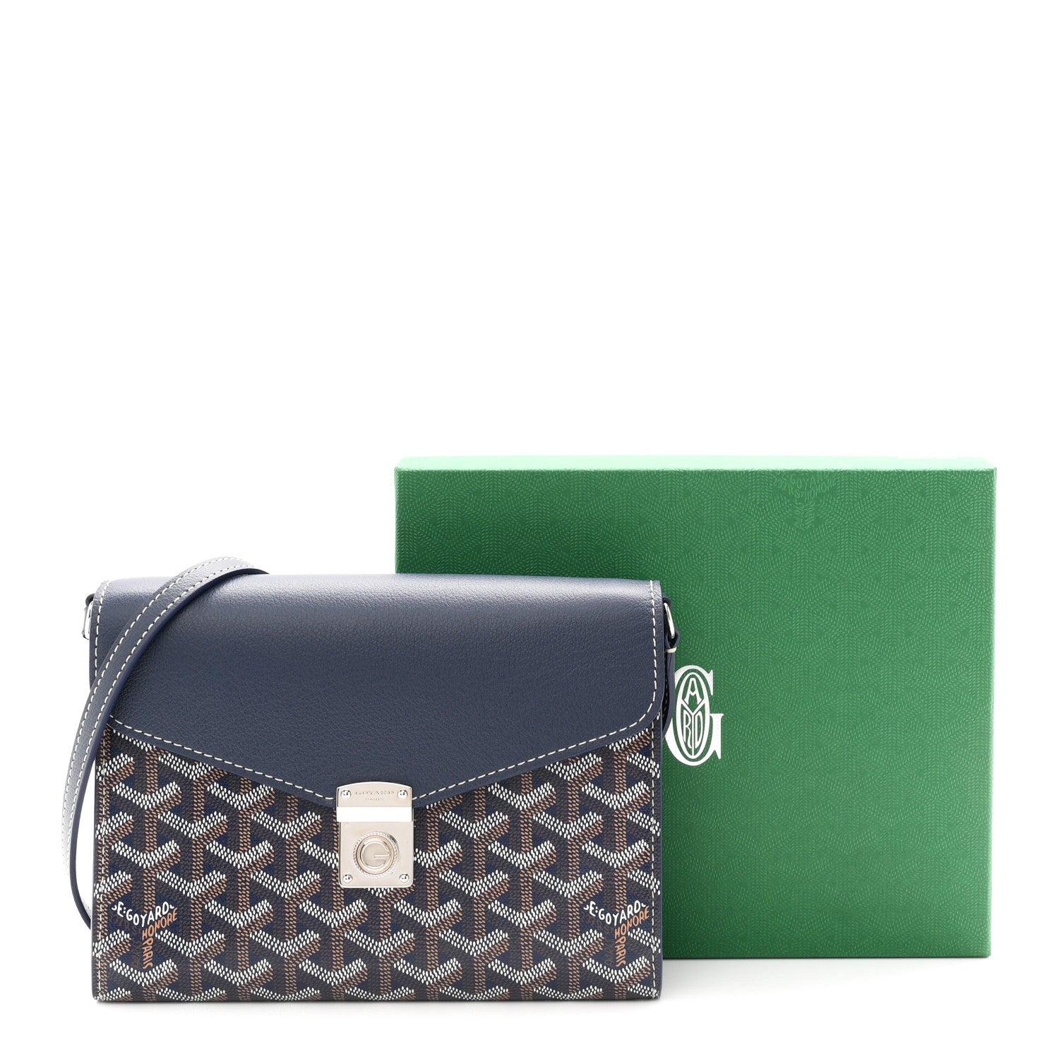 Goyard Goyardine Calfskin Chypre Wallet Pouch Navy 11 of 11