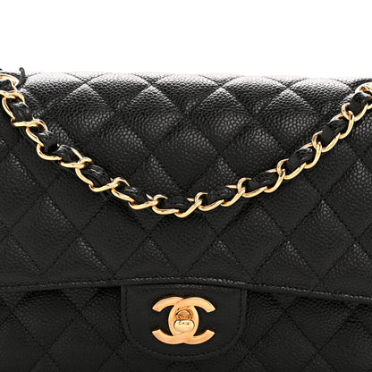 Chanel Caviar Quilted Medium Double Flap Black 8 of 10