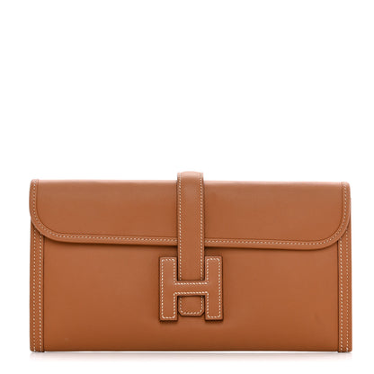 Hermes Swift Jige Elan 29 Clutch Gold 1 of 9