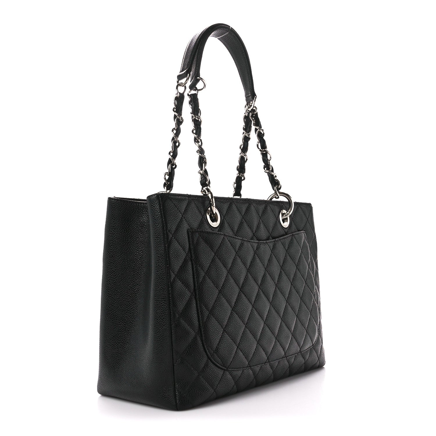 Chanel Caviar Quilted Grand Shopping Tote GST Black 3 of 11