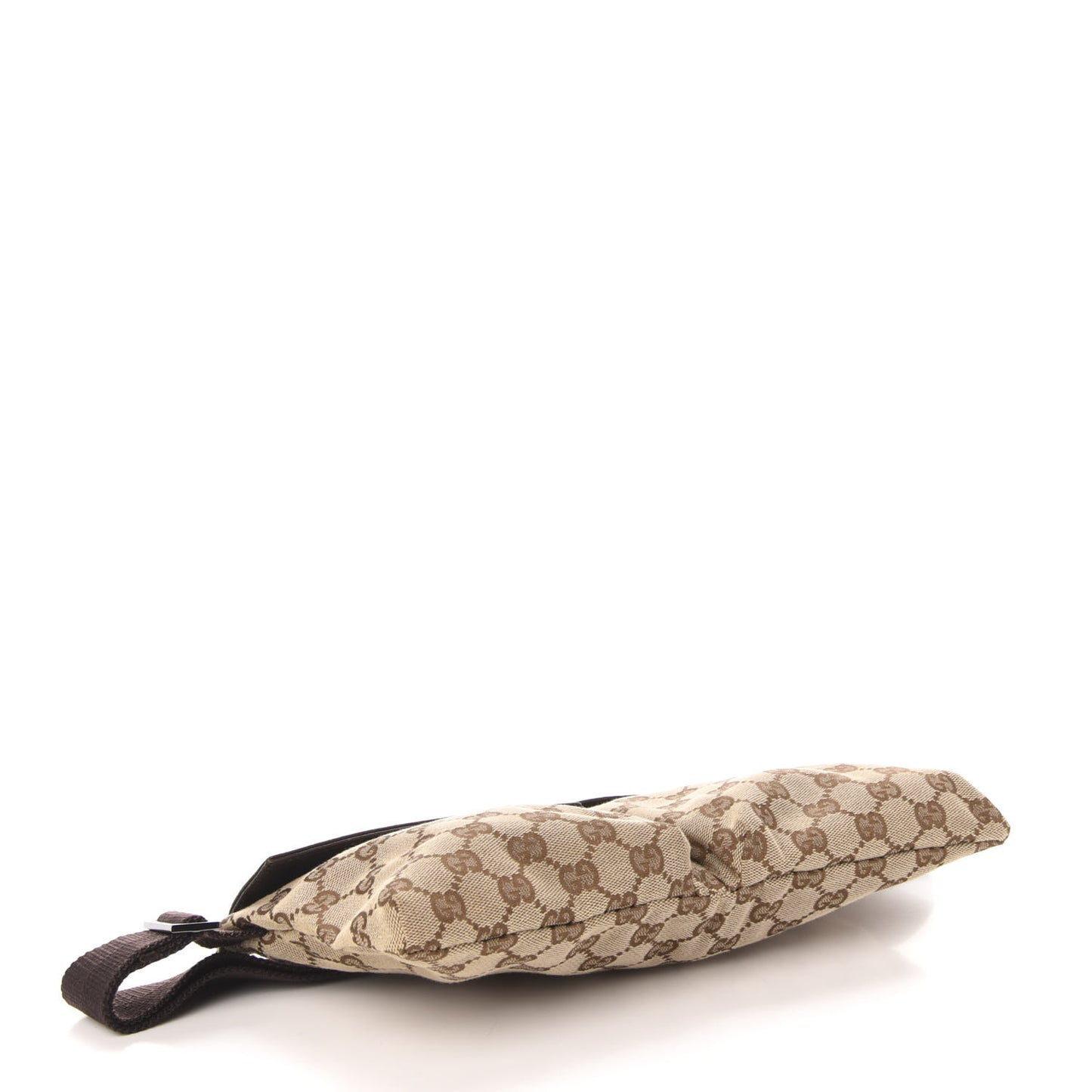 GG Monogram Double Pocket Belt Bag Dark Brown