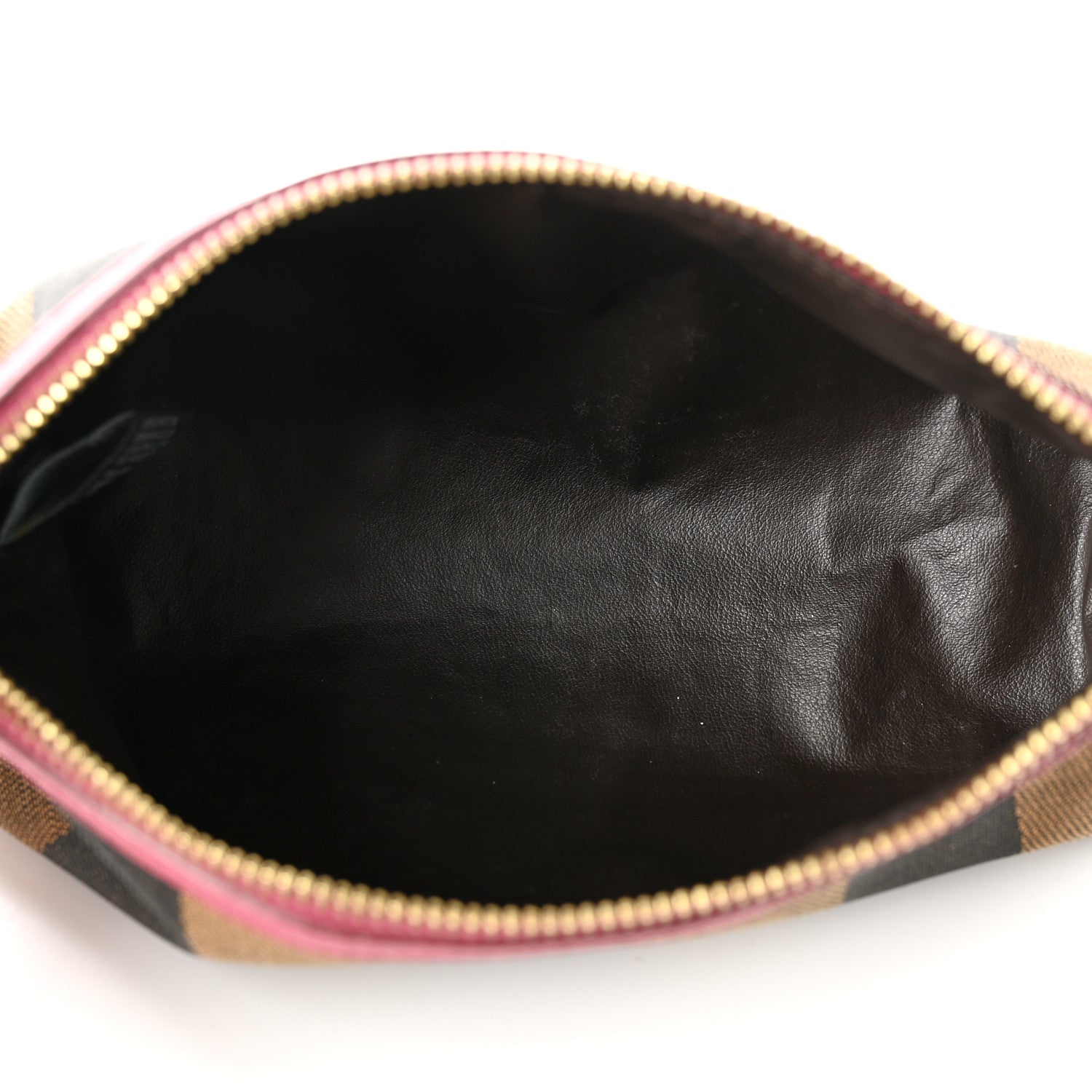Fendi Pequin Vitello Pouch Tobacco Amarena 5 of 7