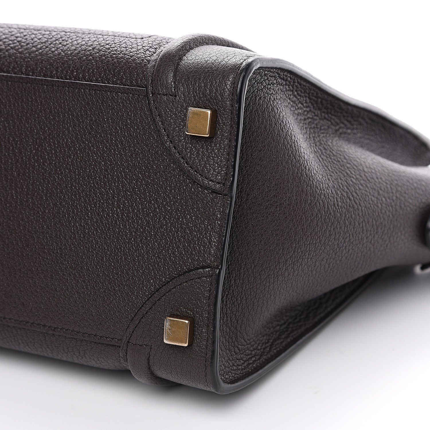 Celine Drummed Calfskin Micro Luggage Brown 8 of 8
