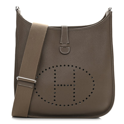 Hermes Taurillon Clemence Evelyne III GM Etoupe 1 of 11